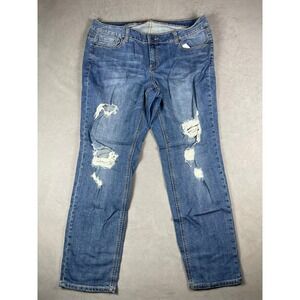 Standards & Practices Distressed Straight Leg‎ Jeans Blue Medium Wash Mens 18